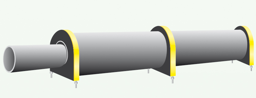 UD型卡環(huán)托碼與保溫管的安裝示例